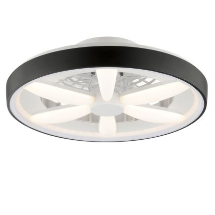 Brilliant - LED m. RGBW-farver Loftventilator dæmpbar med lys GAIANO LED/48W/230V 2700-6500K sort + fjernbetjening