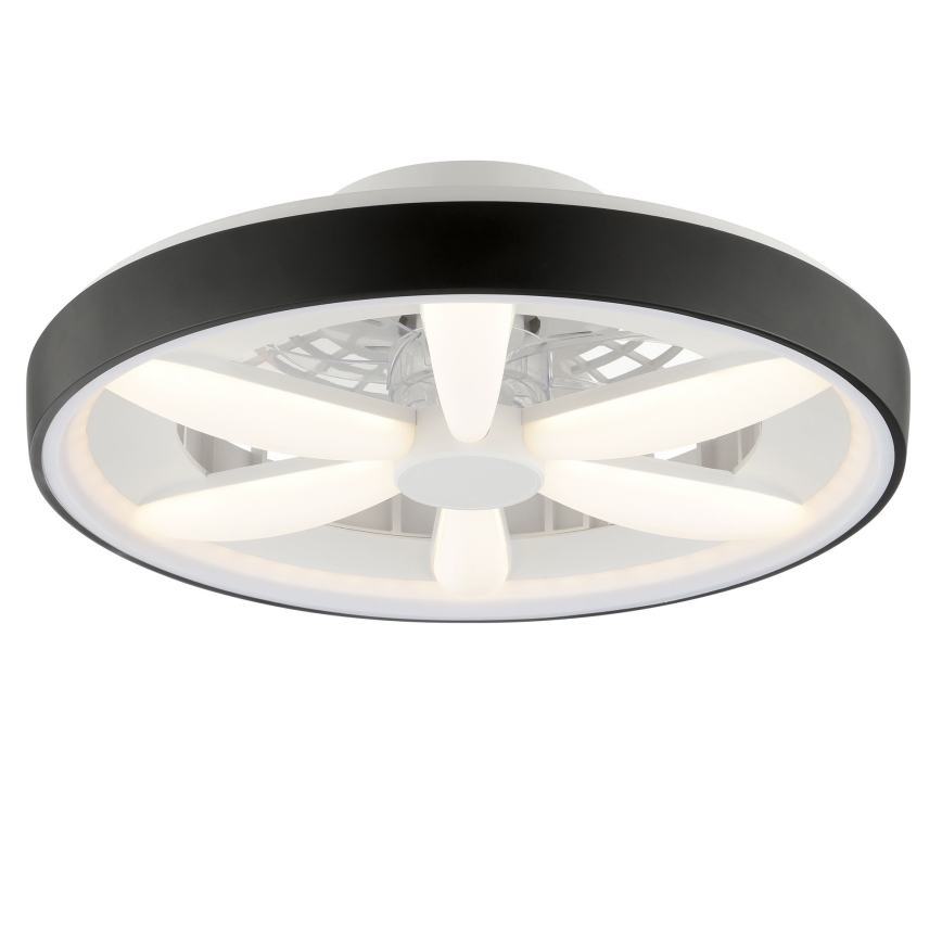 Brilliant - LED m. RGBW-farver Loftventilator dæmpbar med lys GAIANO LED/48W/230V 2700-6500K sort + fjernbetjening