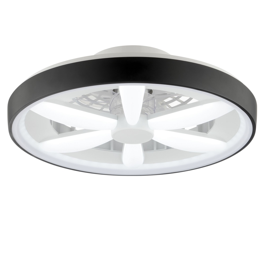 Brilliant - LED m. RGBW-farver Loftventilator dæmpbar med lys GAIANO LED/48W/230V 2700-6500K sort + fjernbetjening