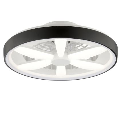 Brilliant - LED m. RGBW-farver Loftventilator dæmpbar med lys GAIANO LED/48W/230V 2700-6500K sort + fjernbetjening