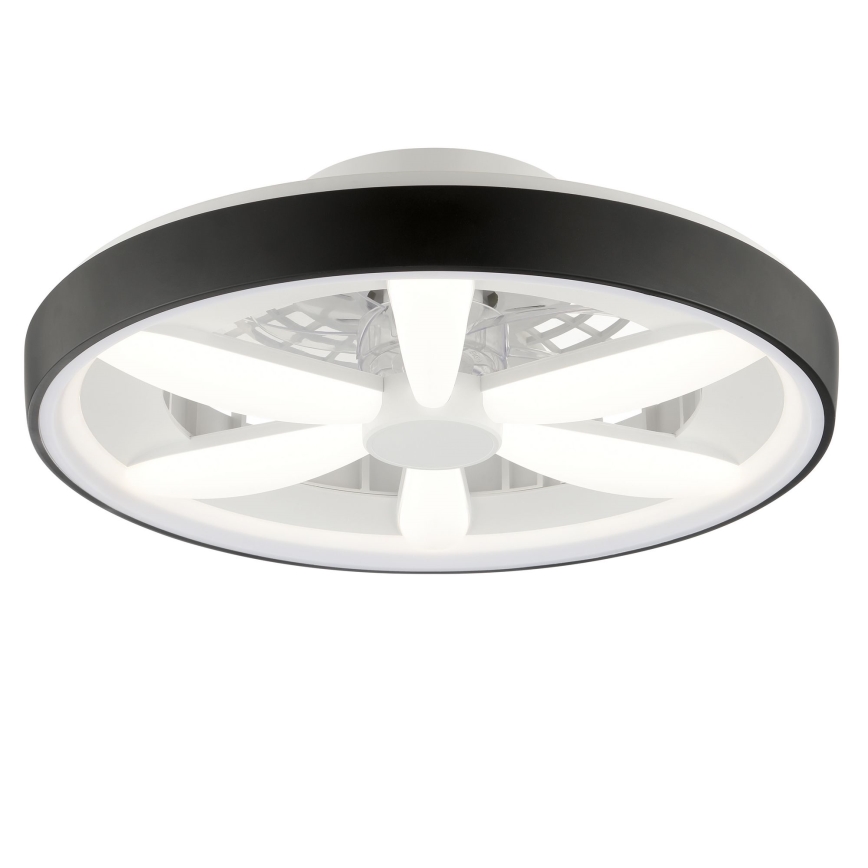 Brilliant - LED m. RGBW-farver Loftventilator dæmpbar med lys GAIANO LED/48W/230V 2700-6500K sort + fjernbetjening