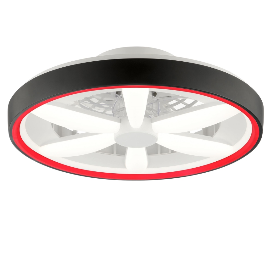 Brilliant - LED m. RGBW-farver Loftventilator dæmpbar med lys GAIANO LED/48W/230V 2700-6500K sort + fjernbetjening