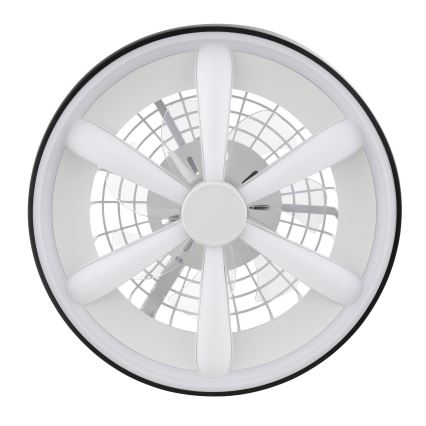 Brilliant - LED m. RGBW-farver Loftventilator dæmpbar med lys GAIANO LED/48W/230V 2700-6500K sort + fjernbetjening