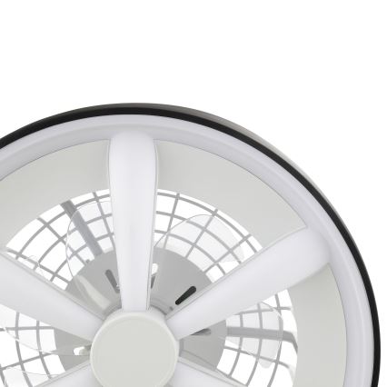 Brilliant - LED m. RGBW-farver Loftventilator dæmpbar med lys GAIANO LED/48W/230V 2700-6500K sort + fjernbetjening