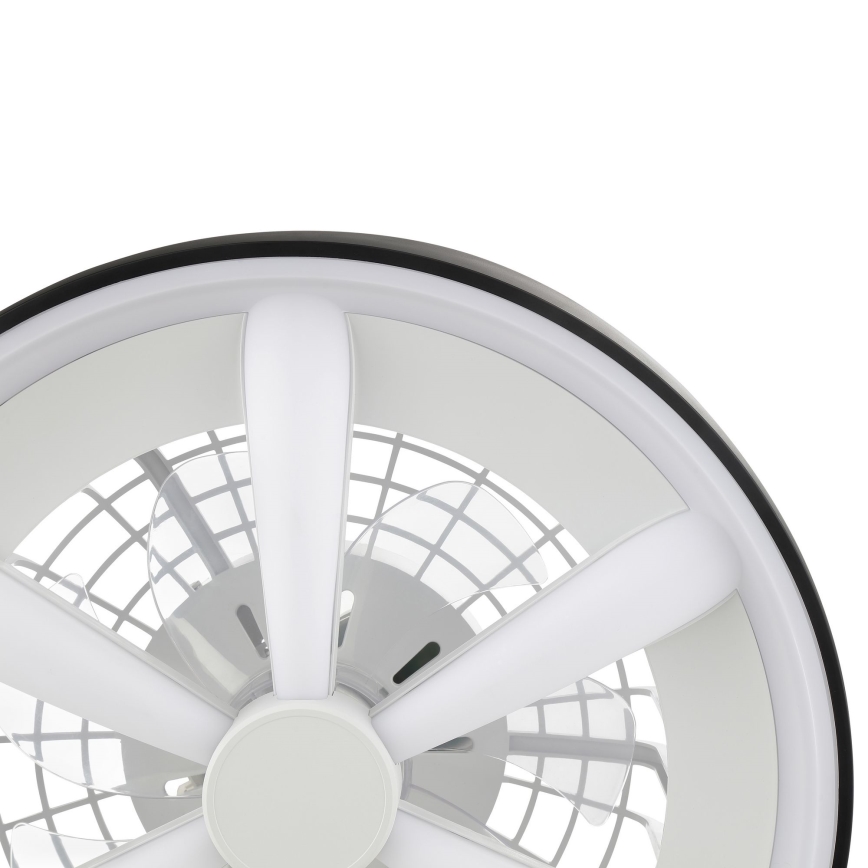 Brilliant - LED m. RGBW-farver Loftventilator dæmpbar med lys GAIANO LED/48W/230V 2700-6500K sort + fjernbetjening