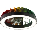 Brilliant - LED loftventilator med lys og RGBW-farver dæmpbar FANORA LED/30W/230V 2700-6500K diameter 46 cm sort + fjernbetjening