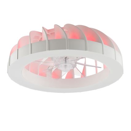 Brilliant - LED loftventilator med lys og RGBW-farver dæmpbar FANORA LED/30W/230V 2700-6500K diameter 46 cm hvid + fjernbetjening