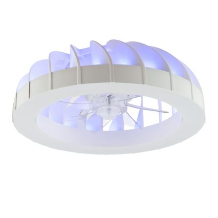 Brilliant - LED loftventilator med lys og RGBW-farver dæmpbar FANORA LED/30W/230V 2700-6500K diameter 46 cm hvid + fjernbetjening