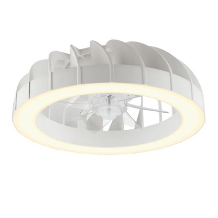 Brilliant - LED loftventilator med lys og RGBW-farver dæmpbar FANORA LED/30W/230V 2700-6500K diameter 46 cm hvid + fjernbetjening