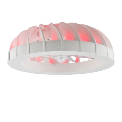 Brilliant - LED loftventilator med lys og RGBW-farver dæmpbar FANORA LED/30W/230V 2700-6500K diameter 46 cm hvid + fjernbetjening