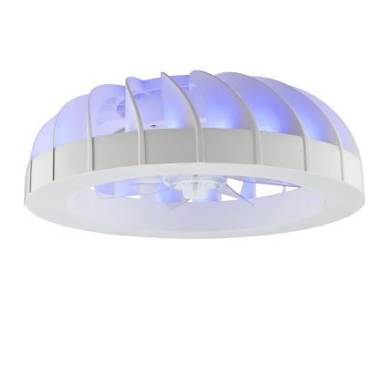 Brilliant - LED loftventilator med lys og RGBW-farver dæmpbar FANORA LED/30W/230V 2700-6500K diameter 46 cm hvid + fjernbetjening