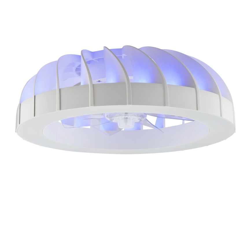 Brilliant - LED loftventilator med lys og RGBW-farver dæmpbar FANORA LED/30W/230V 2700-6500K diameter 46 cm hvid + fjernbetjening