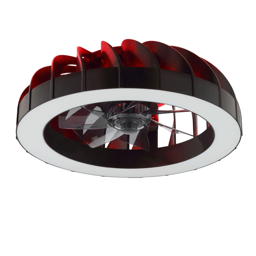 Brilliant - LED loftventilator med lys og RGBW-farver dæmpbar FANORA LED/30W/230V 2700-6500K diameter 46 cm sort + fjernbetjening