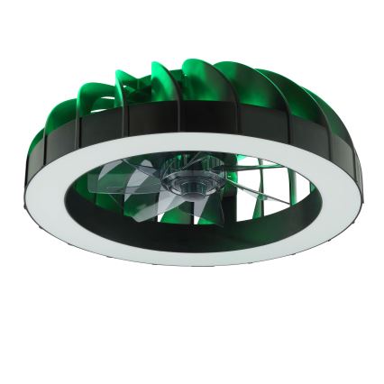 Brilliant - LED loftventilator med lys og RGBW-farver dæmpbar FANORA LED/30W/230V 2700-6500K diameter 46 cm sort + fjernbetjening