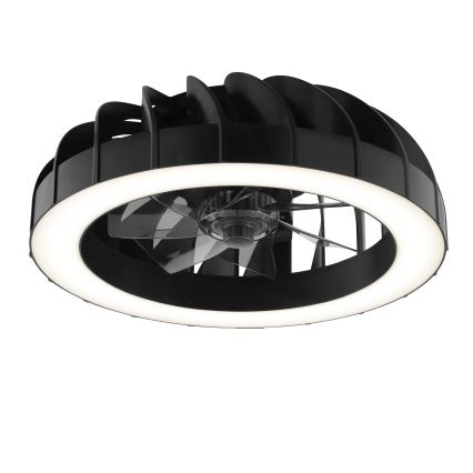Brilliant - LED loftventilator med lys og RGBW-farver dæmpbar FANORA LED/30W/230V 2700-6500K diameter 46 cm sort + fjernbetjening