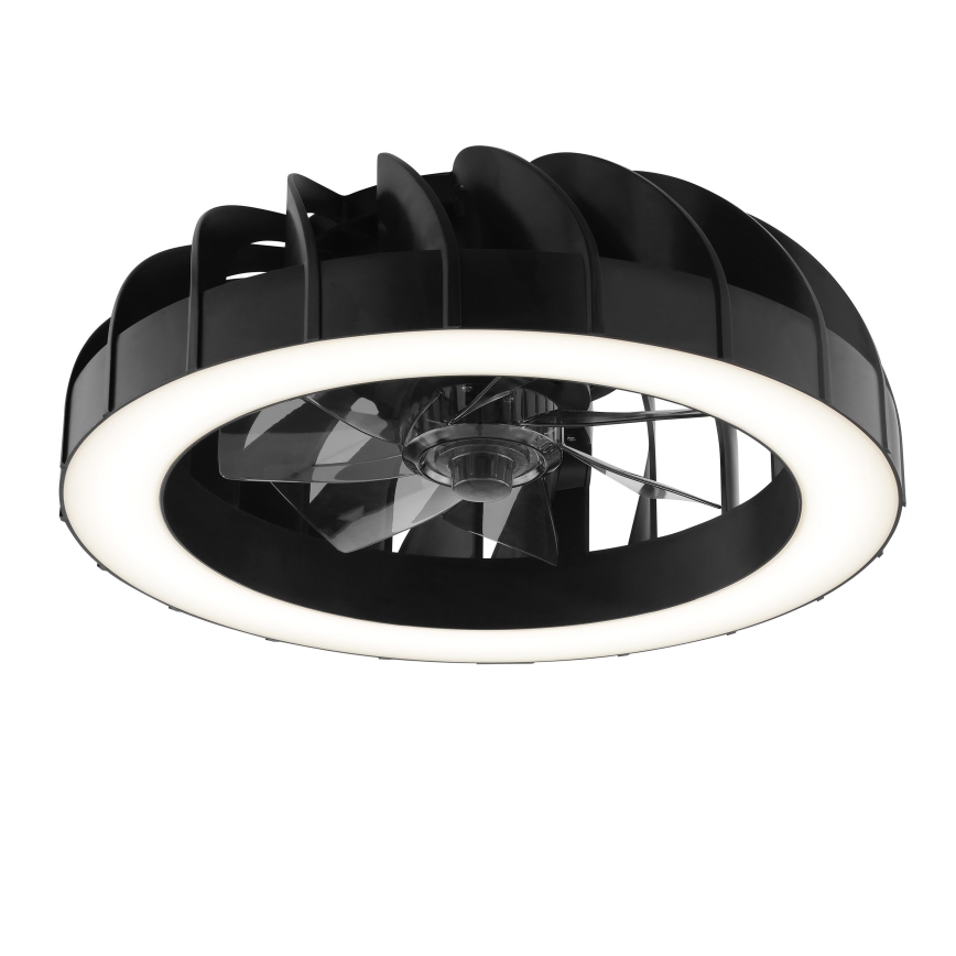 Brilliant - LED loftventilator med lys og RGBW-farver dæmpbar FANORA LED/30W/230V 2700-6500K diameter 46 cm sort + fjernbetjening