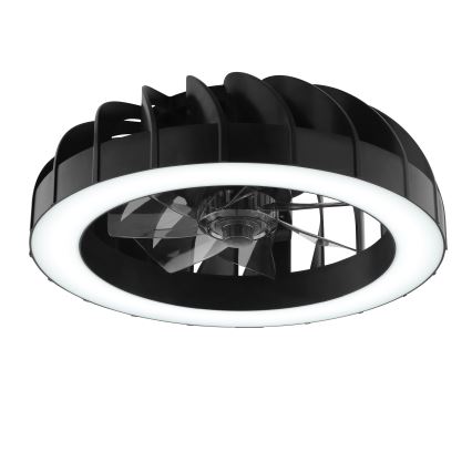 Brilliant - LED loftventilator med lys og RGBW-farver dæmpbar FANORA LED/30W/230V 2700-6500K diameter 46 cm sort + fjernbetjening