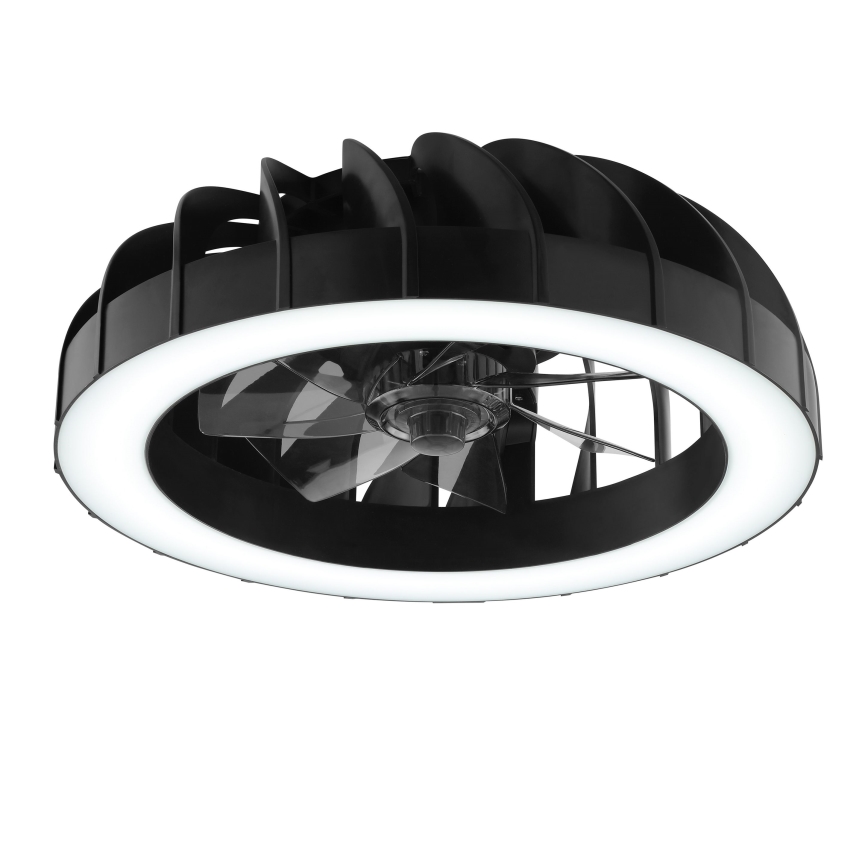 Brilliant - LED loftventilator med lys og RGBW-farver dæmpbar FANORA LED/30W/230V 2700-6500K diameter 46 cm sort + fjernbetjening