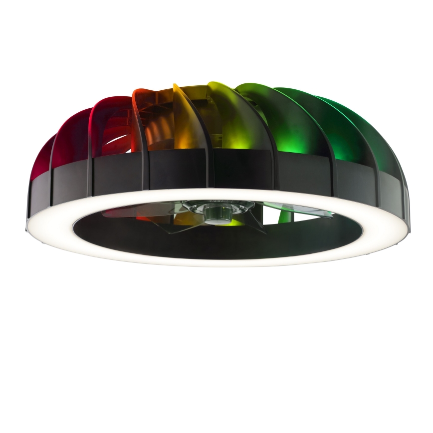 Brilliant - LED loftventilator med lys og RGBW-farver dæmpbar FANORA LED/30W/230V 2700-6500K diameter 46 cm sort + fjernbetjening