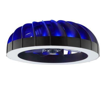 Brilliant - LED loftventilator med lys og RGBW-farver dæmpbar FANORA LED/30W/230V 2700-6500K diameter 46 cm sort + fjernbetjening