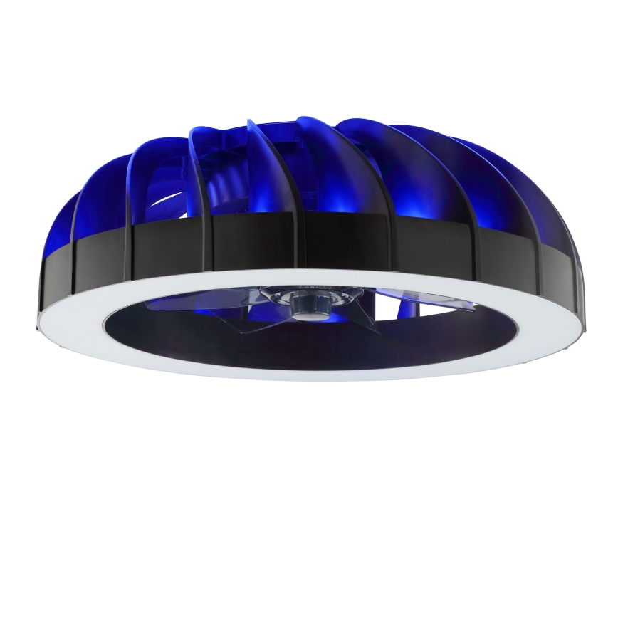 Brilliant - LED loftventilator med lys og RGBW-farver dæmpbar FANORA LED/30W/230V 2700-6500K diameter 46 cm sort + fjernbetjening