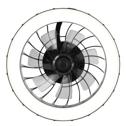 Brilliant - LED loftventilator med lys og RGBW-farver dæmpbar FANORA LED/30W/230V 2700-6500K diameter 46 cm sort + fjernbetjening