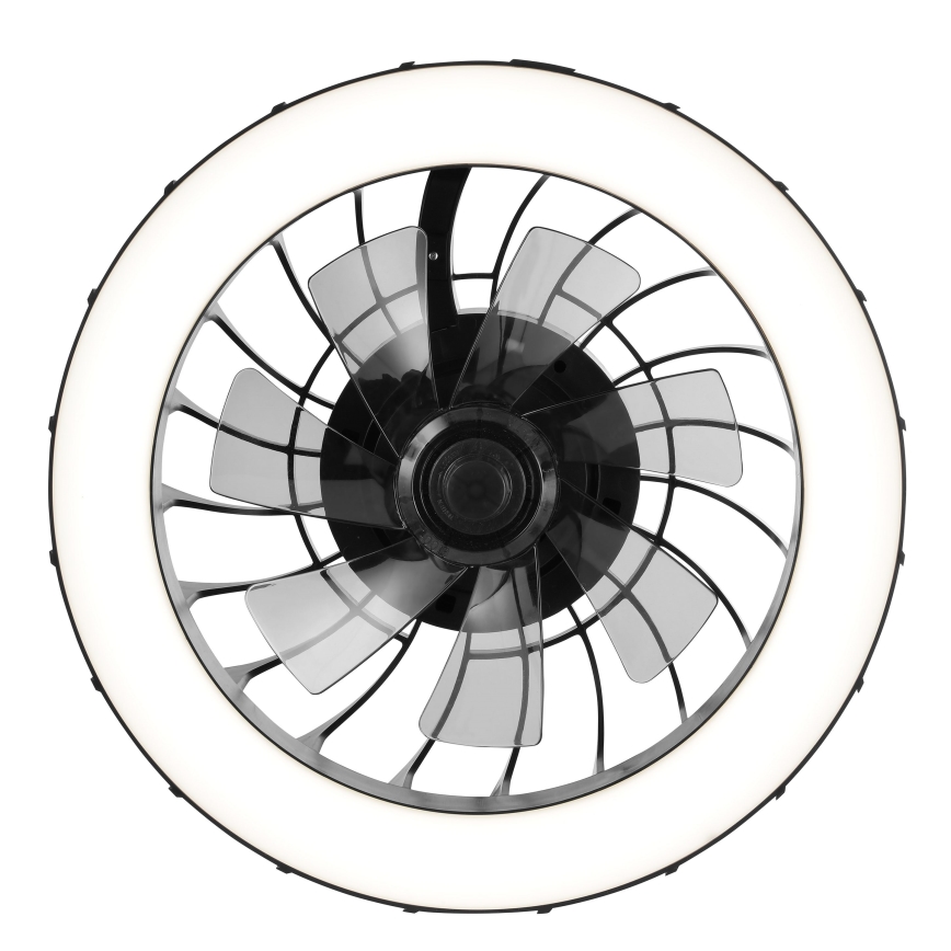 Brilliant - LED loftventilator med lys og RGBW-farver dæmpbar FANORA LED/30W/230V 2700-6500K diameter 46 cm sort + fjernbetjening