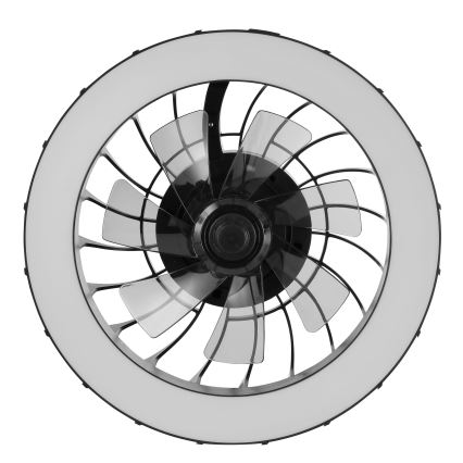 Brilliant - LED loftventilator med lys og RGBW-farver dæmpbar FANORA LED/30W/230V 2700-6500K diameter 46 cm sort + fjernbetjening