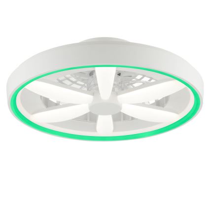 Brilliant - LED loftventilator dæmpbar med lys og RGBW-farver GAIANO LED/48W/230V 2700-6500K hvid + fjernbetjening