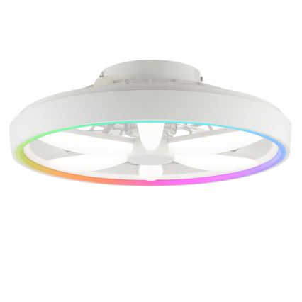 Brilliant - LED loftventilator dæmpbar med lys og RGBW-farver GAIANO LED/48W/230V 2700-6500K hvid + fjernbetjening
