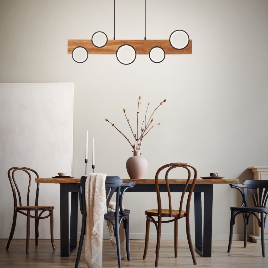 Brilliant - LED pendel CHEESY LED/34W/230V fyrretræ - FSC certificeret
