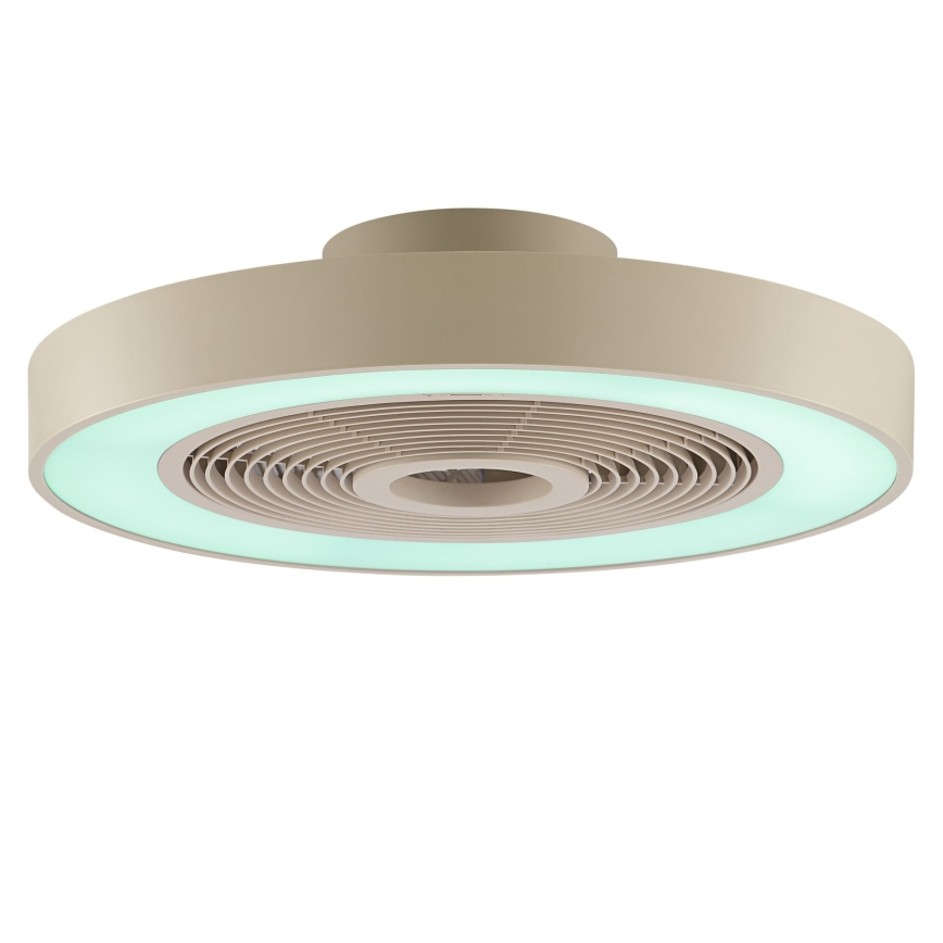 Brilliant - LED RGBW Dæmpbar loftlampe med ventilator CATANIA LED/37W/230V 2700-6500K med en diameter på 48,6 cm beige + fjernbetjening