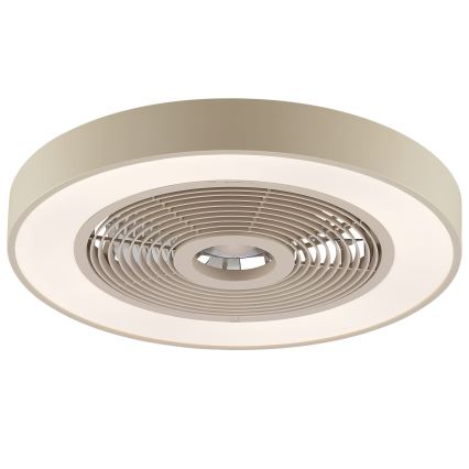 Brilliant - LED RGBW Dæmpbar loftlampe med ventilator CATANIA LED/37W/230V 2700-6500K med en diameter på 48,6 cm beige + fjernbetjening