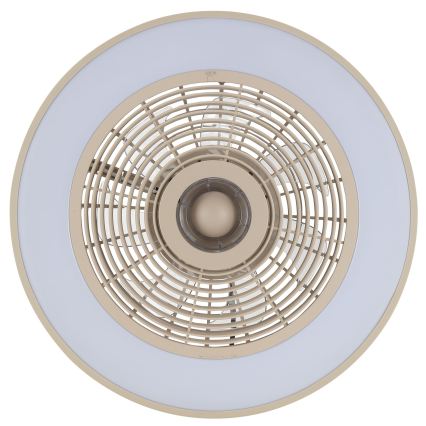 Brilliant - LED RGBW Dæmpbar loftlampe med ventilator CATANIA LED/37W/230V 2700-6500K med en diameter på 48,6 cm beige + fjernbetjening