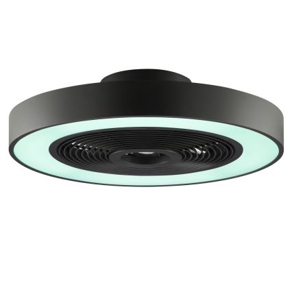 Brilliant - LED RGBW dæmpbar loftlampe med ventilator CATANIA LED/37W/230V 2700-6500K pr. 48,6 cm sort + fjernbetjening