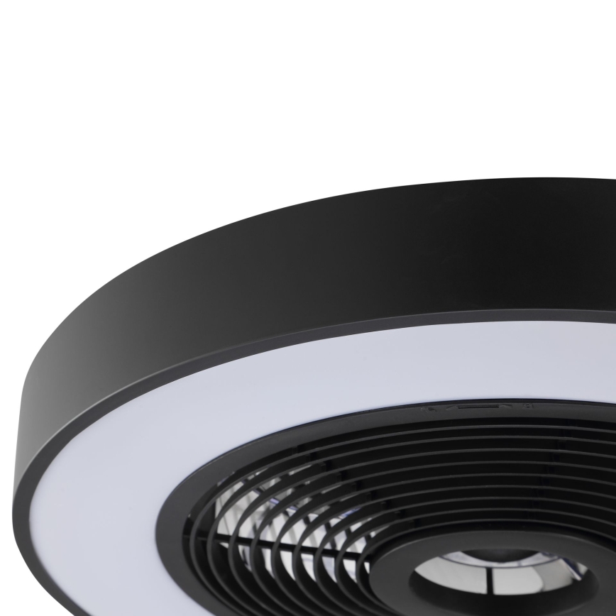 Brilliant - LED RGBW dæmpbar loftlampe med ventilator CATANIA LED/37W/230V 2700-6500K pr. 48,6 cm sort + fjernbetjening