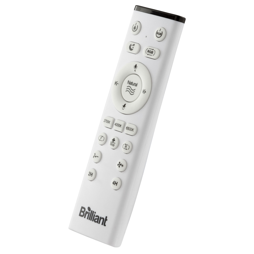Brilliant - LED RGBW Dæmpbar loftventilator med lys FANORA LED/30W/230V 2700-6500K Ø 46 cm sort + fjernbetjening