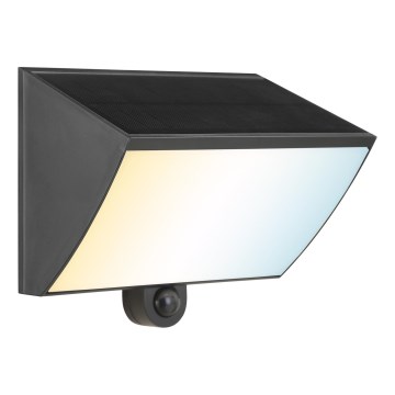 Brilliant - LED solcelle væglampe med sensor SIERRA LED/6W/3,7V 2700/4000/6500K 2000 mAh IP54 sort