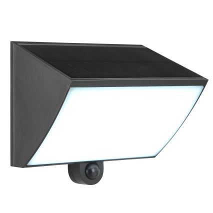 Brilliant - LED solcelle væglampe med sensor SIERRA LED/6W/3,7V 2700/4000/6500K 2000 mAh IP54 sort