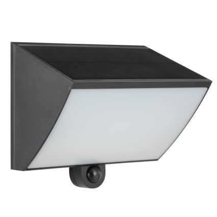 Brilliant - LED solcelle væglampe med sensor SIERRA LED/6W/3,7V 2700/4000/6500K 2000 mAh IP54 sort