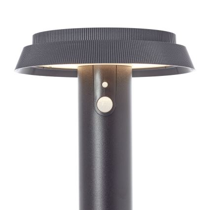 Brilliant - LED solcellelampe med sensor ALVERO LED/4W/3,7V 70 cm IP44 sort