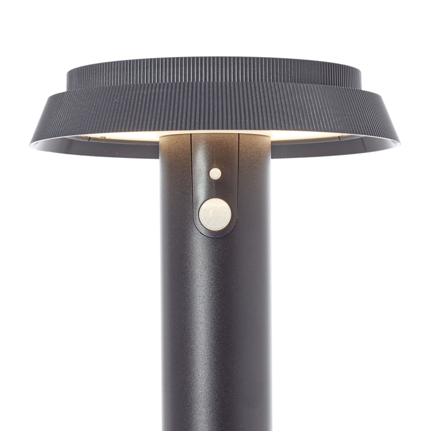 Brilliant - LED solcellelampe med sensor ALVERO LED/4W/3,7V 70 cm IP44 sort