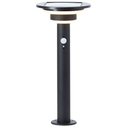 Brilliant - LED solcellelampe med sensor GARVINA LED/3W/3,7V 45 cm IP44 sort