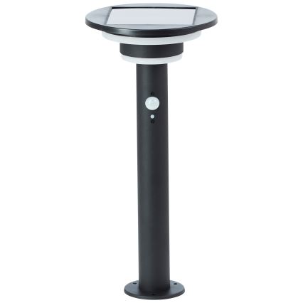 Brilliant - LED solcellelampe med sensor GARVINA LED/3W/3,7V 45 cm IP44 sort