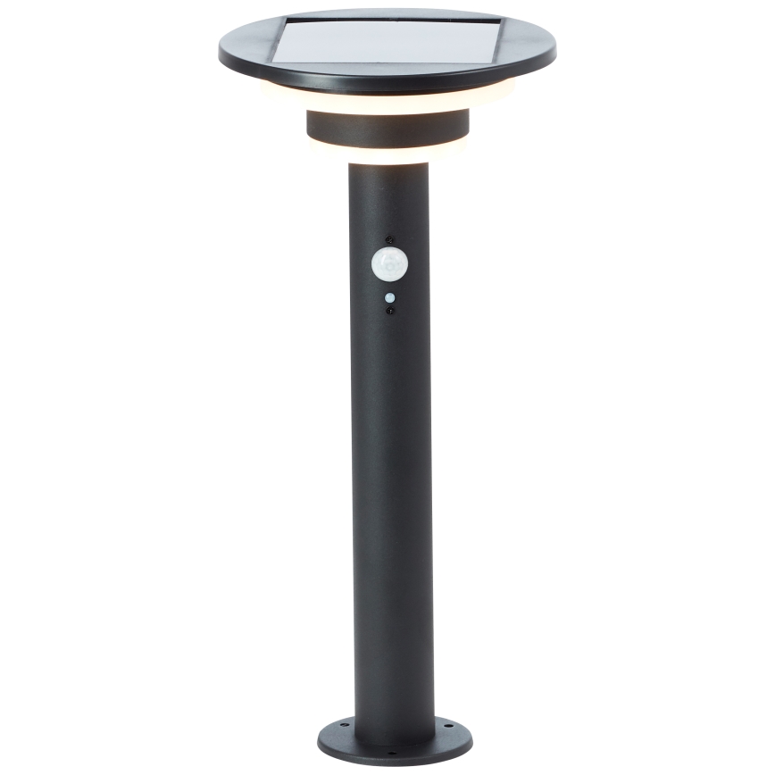 Brilliant - LED solcellelampe med sensor GARVINA LED/3W/3,7V 45 cm IP44 sort