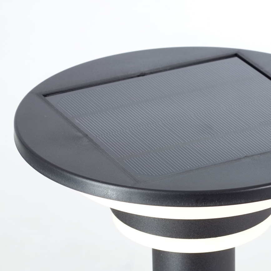 Brilliant - LED solcellelampe med sensor GARVINA LED/3W/3,7V 45 cm IP44 sort