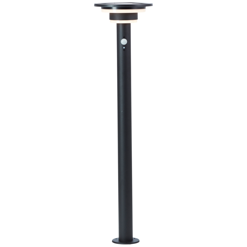Brilliant - LED solcellelampe med sensor GARVINA LED/3W/3,7V 85 cm IP44 sort
