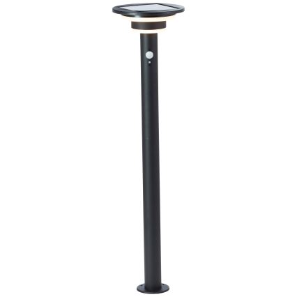 Brilliant - LED solcellelampe med sensor GARVINA LED/3W/3,7V 85 cm IP44 sort