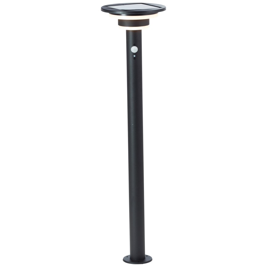 Brilliant - LED solcellelampe med sensor GARVINA LED/3W/3,7V 85 cm IP44 sort