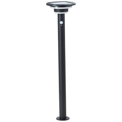 Brilliant - LED solcellelampe med sensor GARVINA LED/3W/3,7V 85 cm IP44 sort
